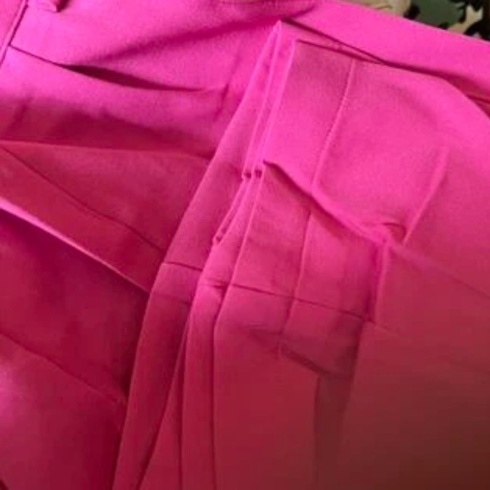 Classic Colorpop High Waist Seam Detailed Pink Straight legged Pants - Picture 8 of 8